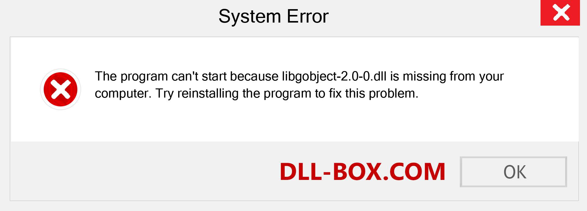  libgobject-2.0-0.dll file is missing?. Download for Windows 7, 8, 10 - Fix  libgobject-2.0-0 dll Missing Error on Windows, photos, images