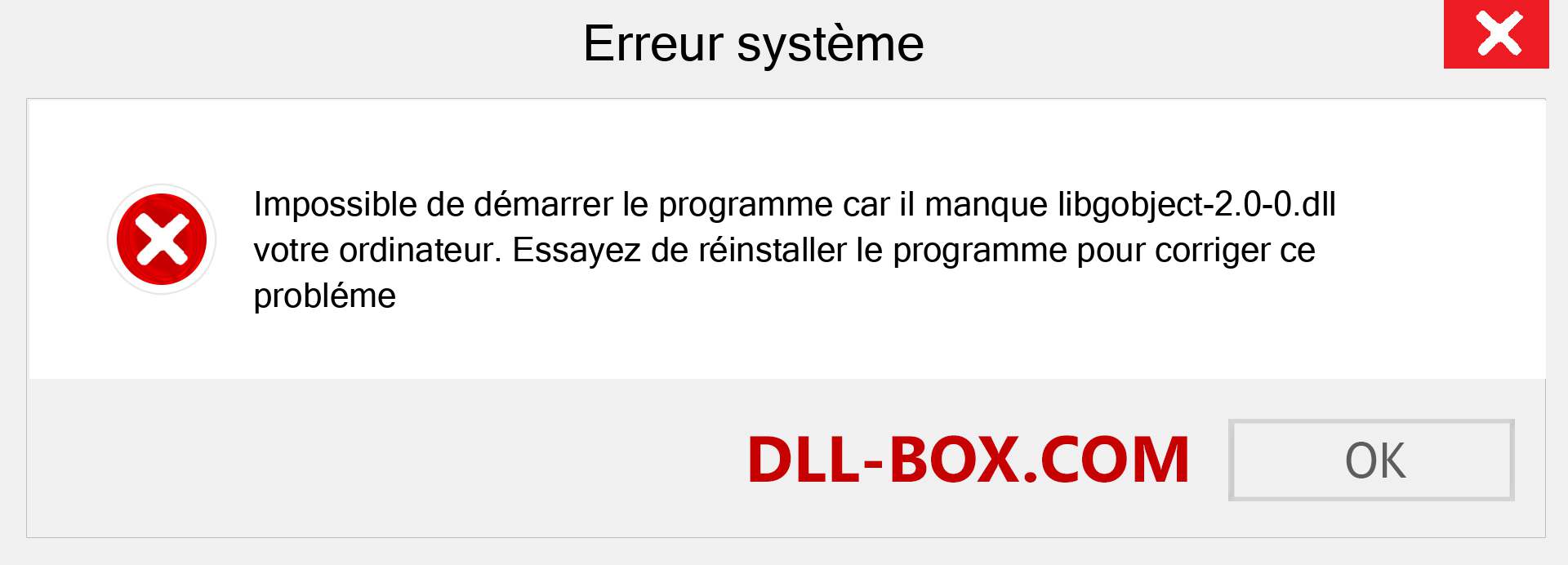 Le fichier libgobject-2.0-0.dll est manquant ?. Télécharger pour Windows 7, 8, 10 - Correction de l'erreur manquante libgobject-2.0-0 dll sur Windows, photos, images